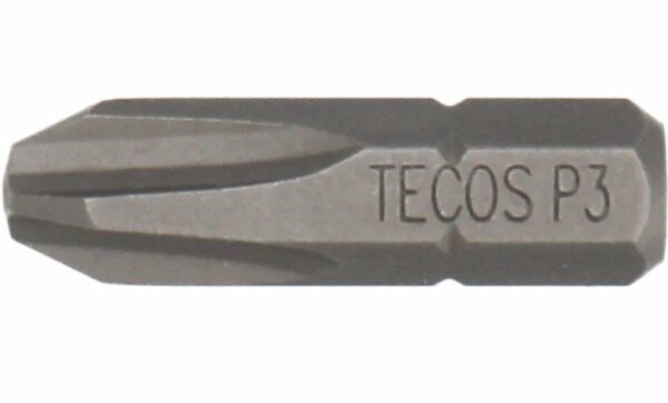 Tecos Bits PH3 x 25mm x 1/4" Stål S2  3pk