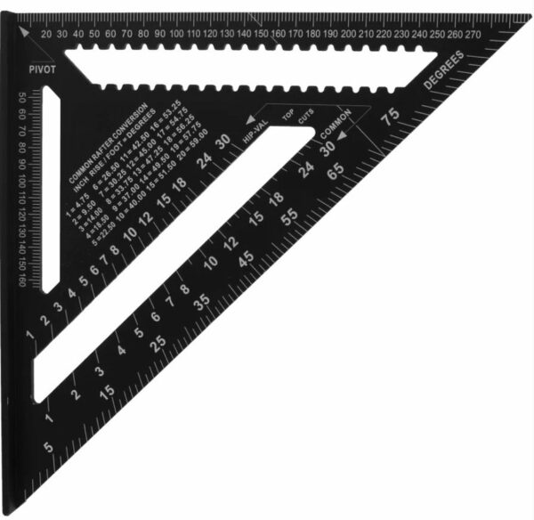 Tecos Tømmervinkel 300mm Alu Sort