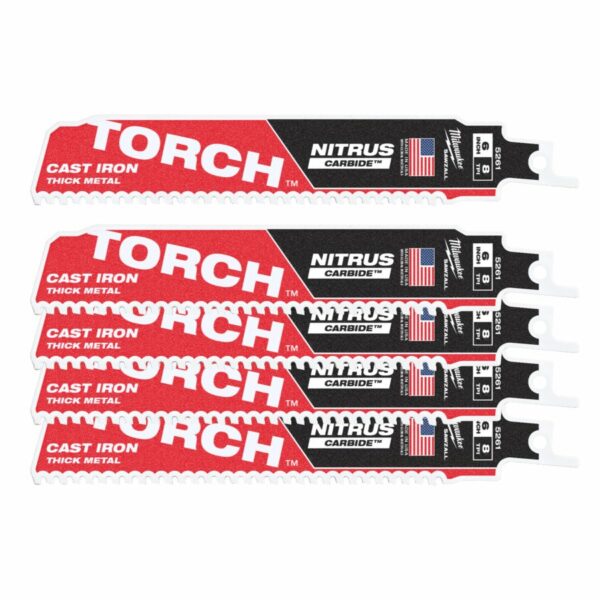 Milwaukee Bajonettsagblader TCT Torch Nitrus 230 x 8 TPI  5pk