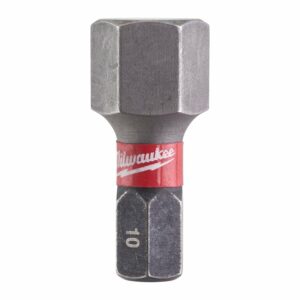 Milwaukee Bits HEX10 x 25mm Shockwave  2pk