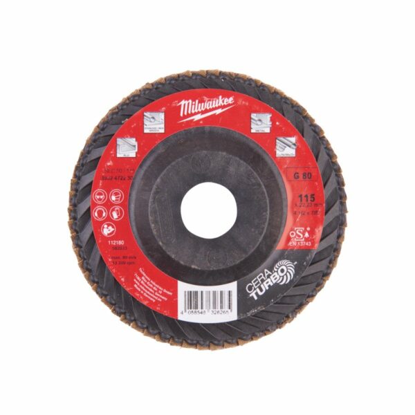 Milwaukee Flapdisc 115mm K80 SLC50 - Bilde 2