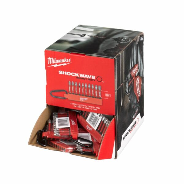 Milwaukee Bitssett m/karabinkrok Impact Duty 10 stk bits  (50pk i esk)