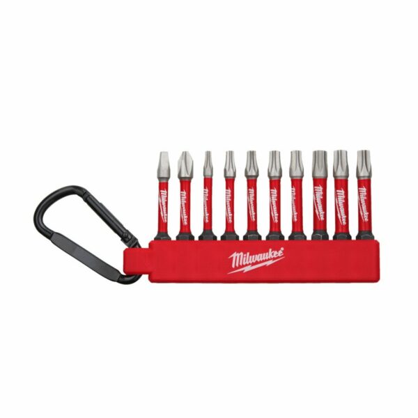 Milwaukee Bitssett m/karabinkrok Impact Duty 10 stk bits  (50pk i esk) - Bilde 2