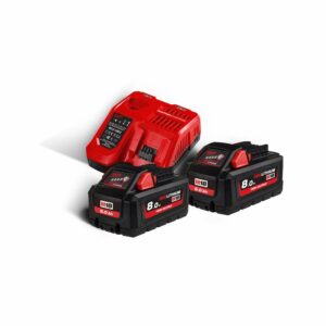 UTGÅTT! Milwaukee Batterisett M18 HNRG-802  2x18V 8,0Ah + hutiglader  BRUK 103344933498616