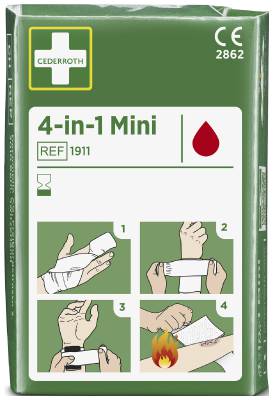 Cederroth Blodstopperpakke 4-in-1  1911  (30 pakker i 1 kart)