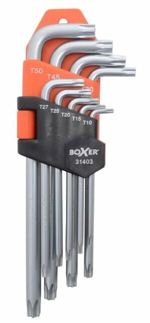 Boxer Unbrakonøkkelsett Torx 9-deler 31403  (5 sett i esk)