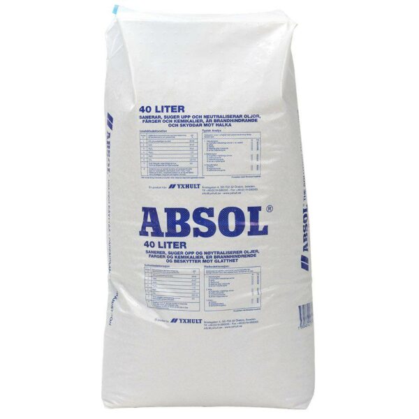 Absol Absorberingsgranulat Sekk 40L 16Kg  (21 stk pr pall)