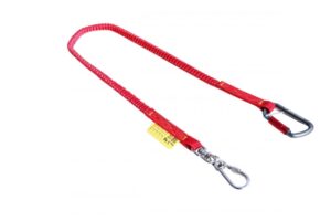 Verktøystropp / Elastisk Stropp 100cm Alu.karabin.WL 1kg /låsbar karab.